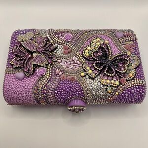 Crystal Caboodle Purple Encrusted Embellished lavender
